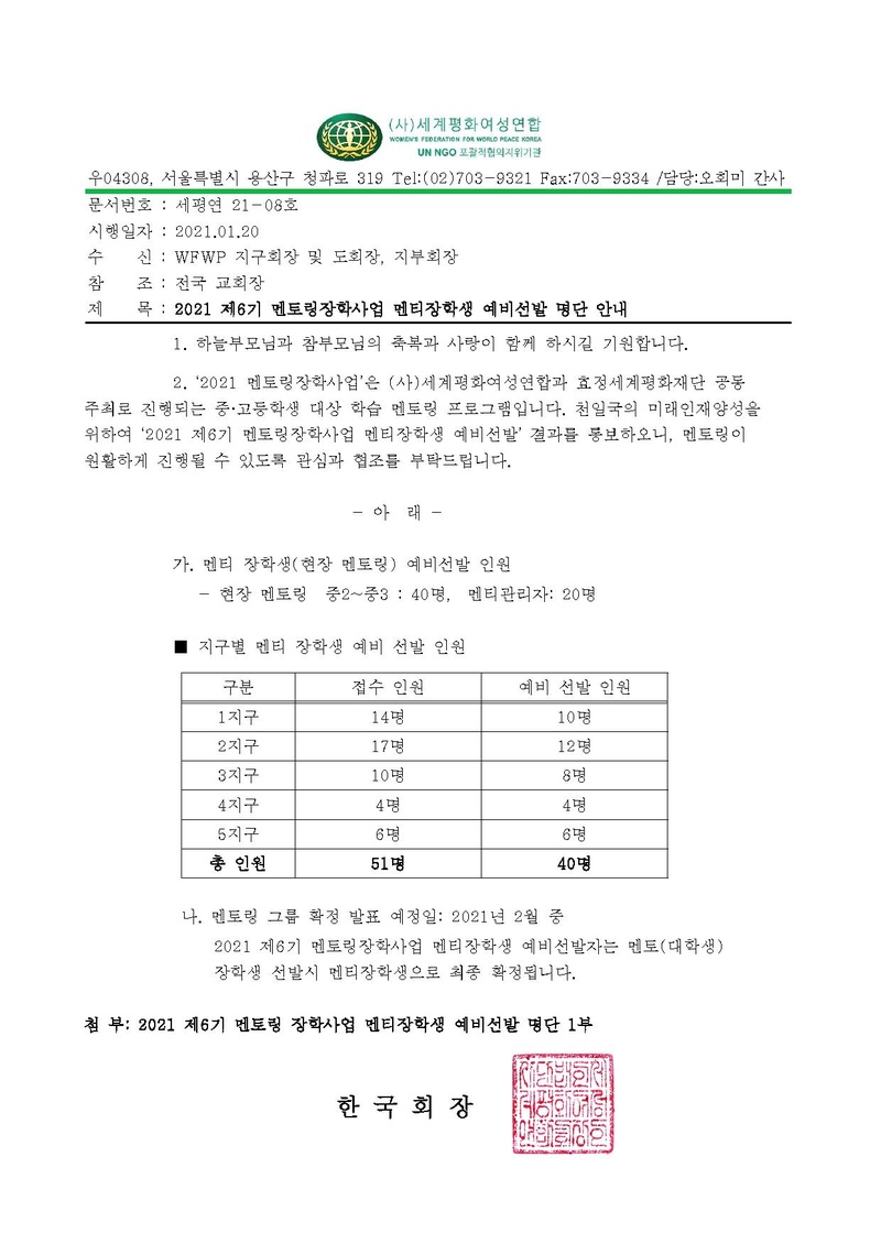2021 제6기 멘토링장학사업 멘티장학생 예비선발 명단 안내(공문).pdf