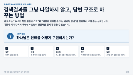 1. 검색결과를 답변 구조로 바꾸는 방법